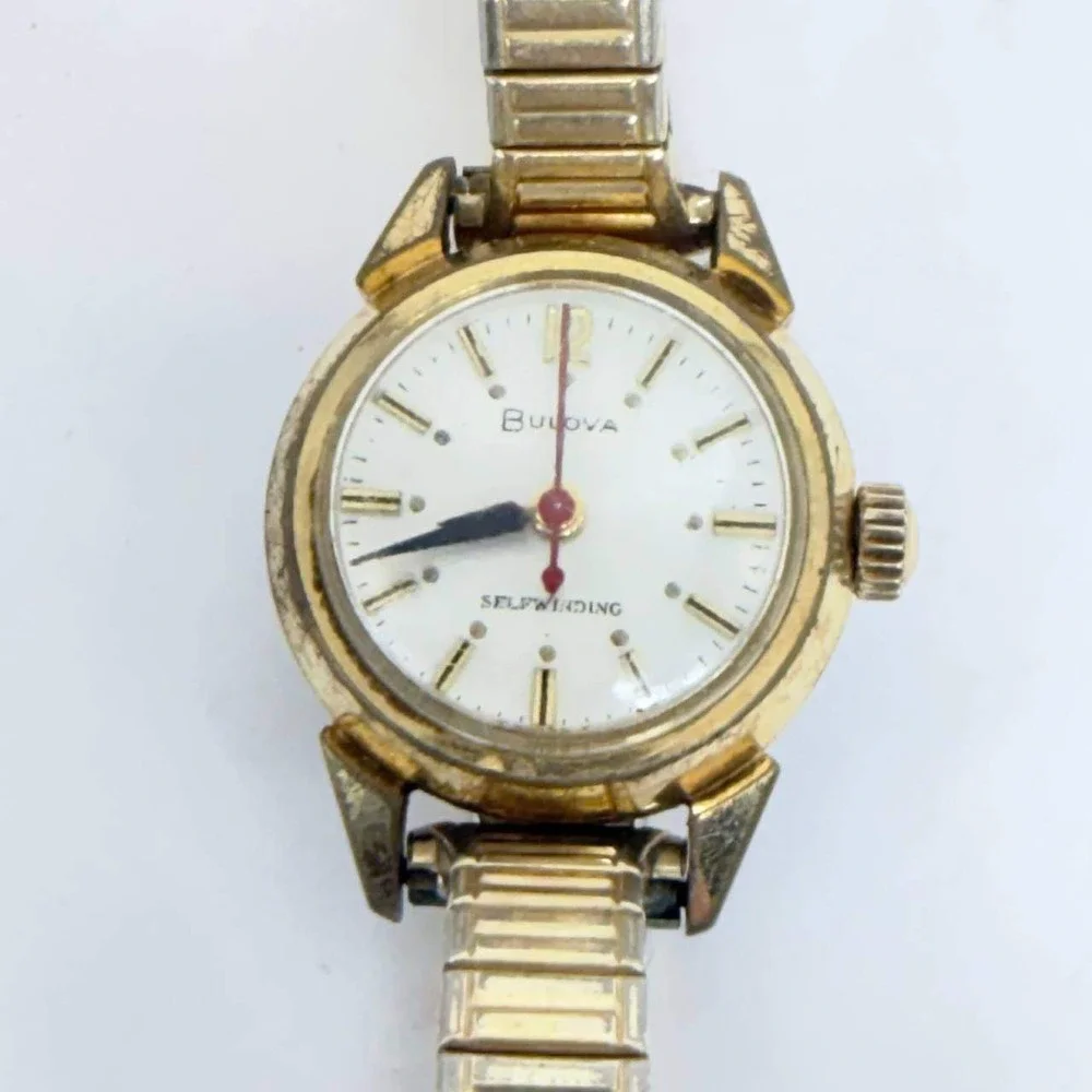 Vintage Bulova Selfwinding Watch 10K Gold Electroplate M4 1964 Works Gold Tone